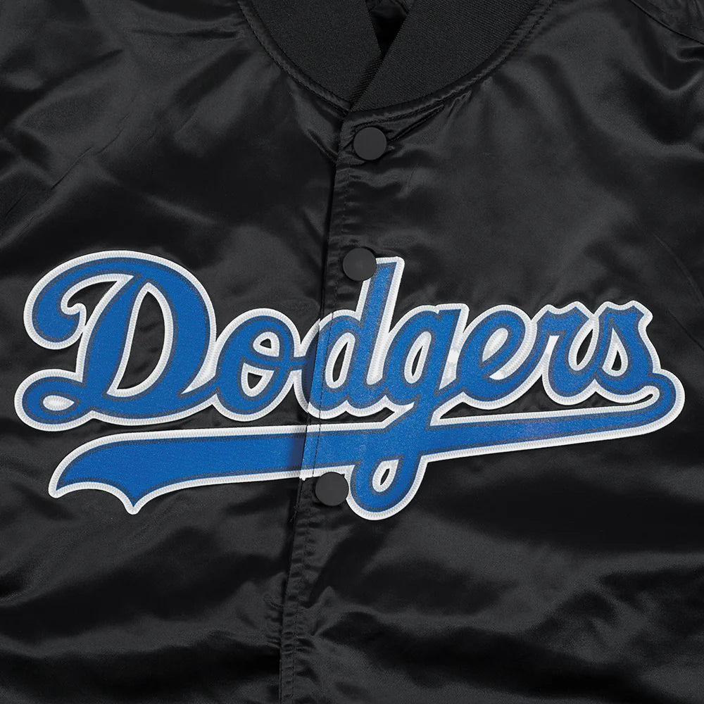 MLB LOS ANGELES DODGERS BIG LOGO WORLD SERIES MEN'S SATIN JACKET