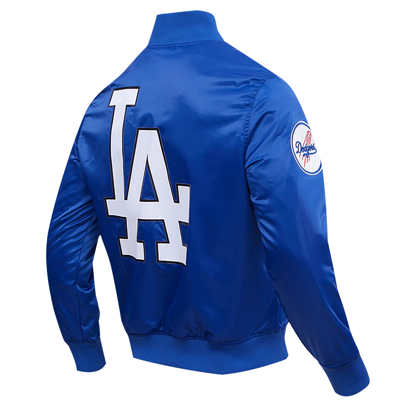 MLB LOS ANGELES DODGERS BIG LOGO MEN'S SATIN JACKET