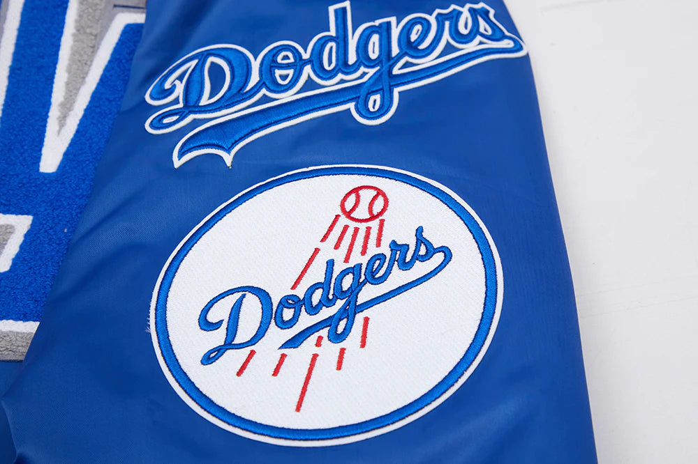 MLB LOS ANGELES DODGERS MASHUP MEN'S RIB SATIN JACKET