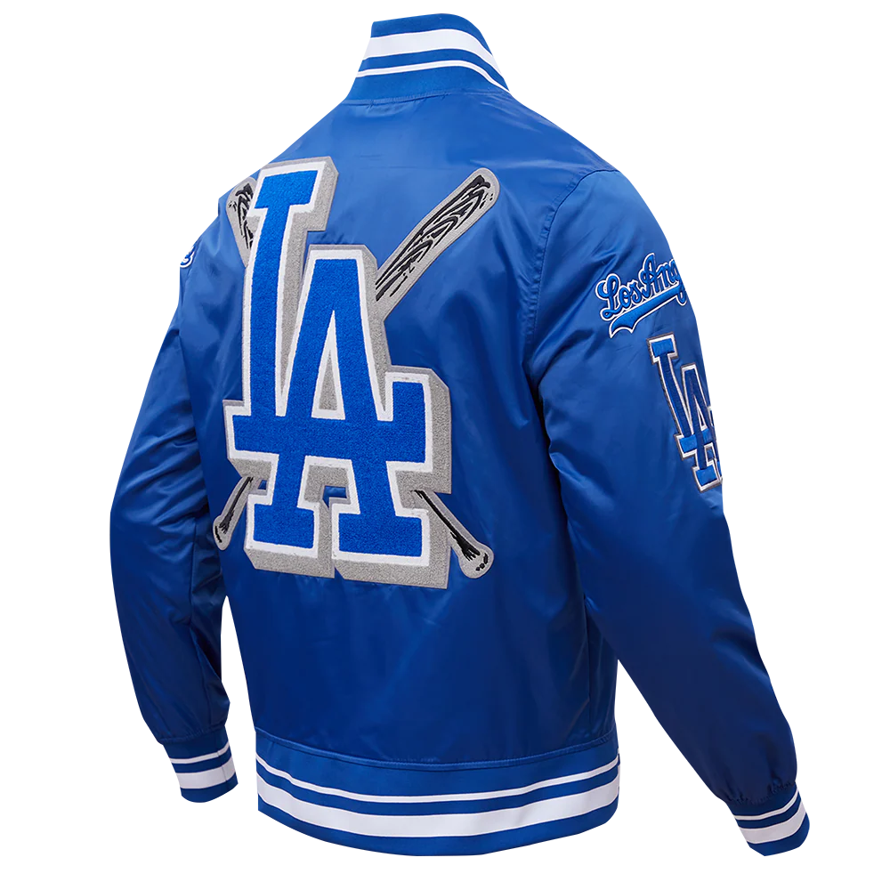 MLB LOS ANGELES DODGERS MASHUP MEN'S RIB SATIN JACKET