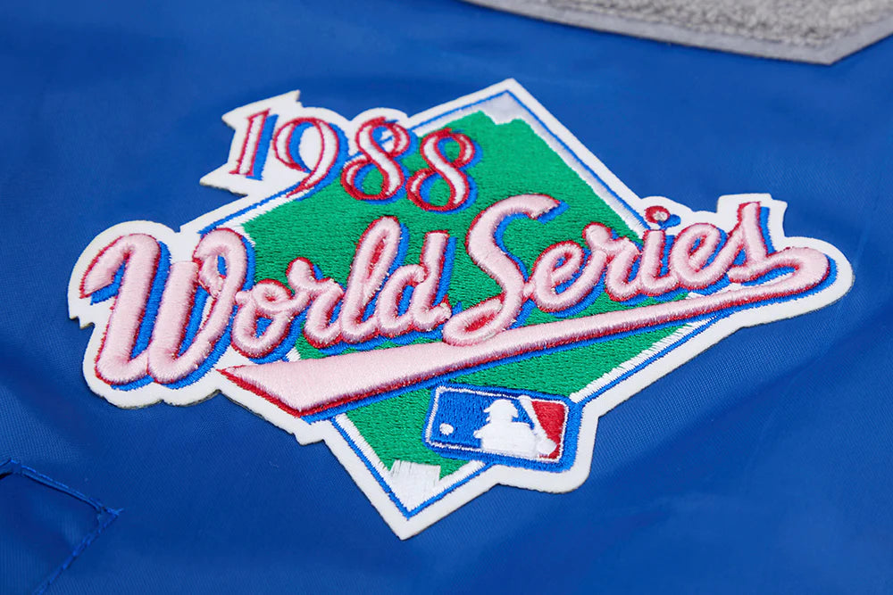 MLB LOS ANGELES DODGERS MASHUP MEN'S RIB SATIN JACKET