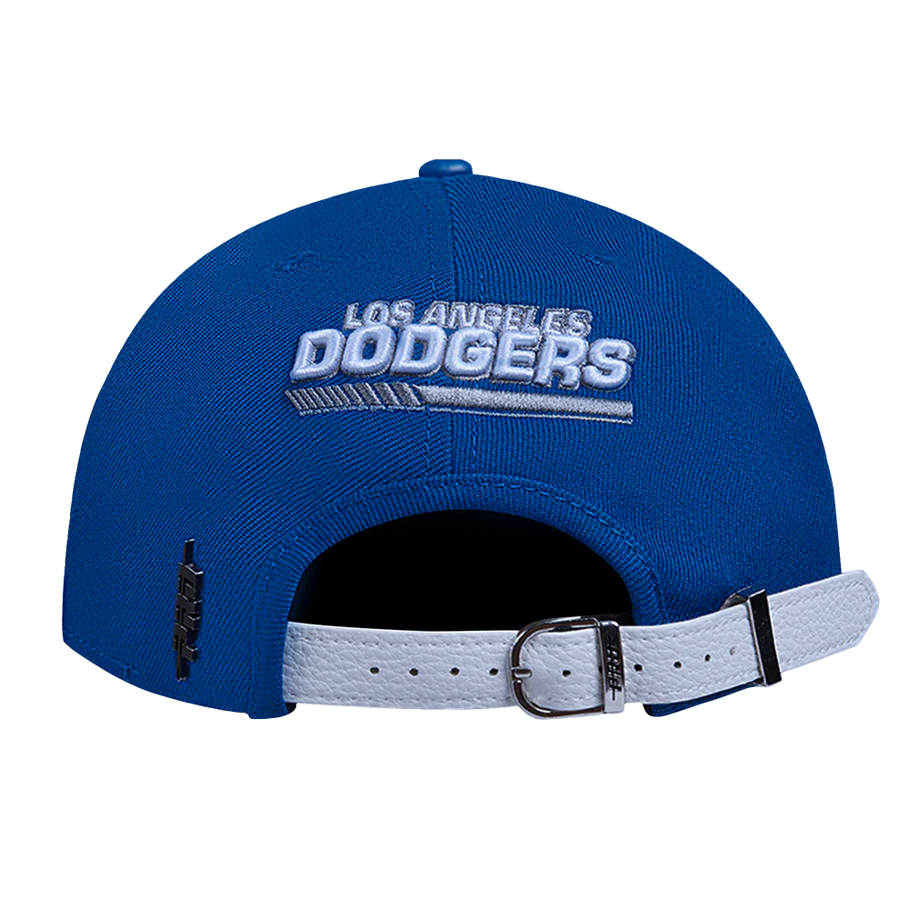 MLB LOS ANGELES DODGERS FAST LANE LOGO WOOL STRAPBACK