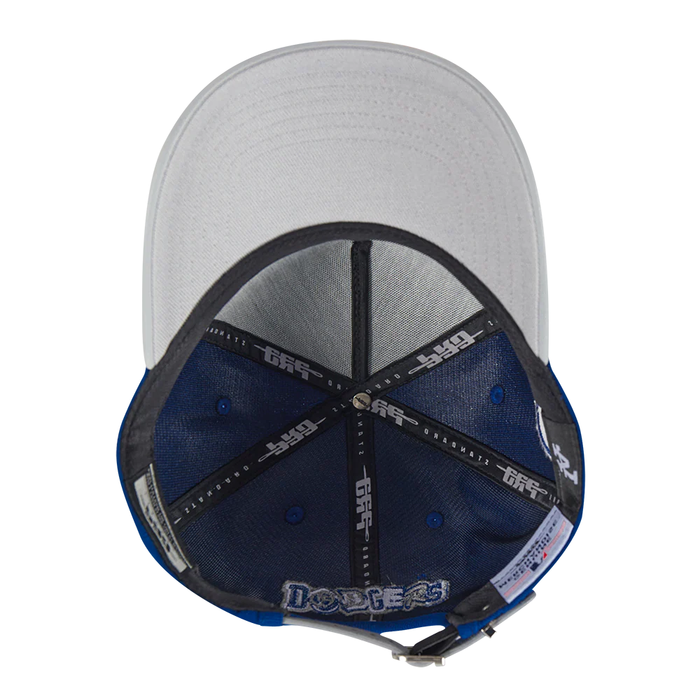 MLB LOS ANGELES DODGERS CITY RANSOM LEATHER PINCH FRONT STRAPBACK HAT