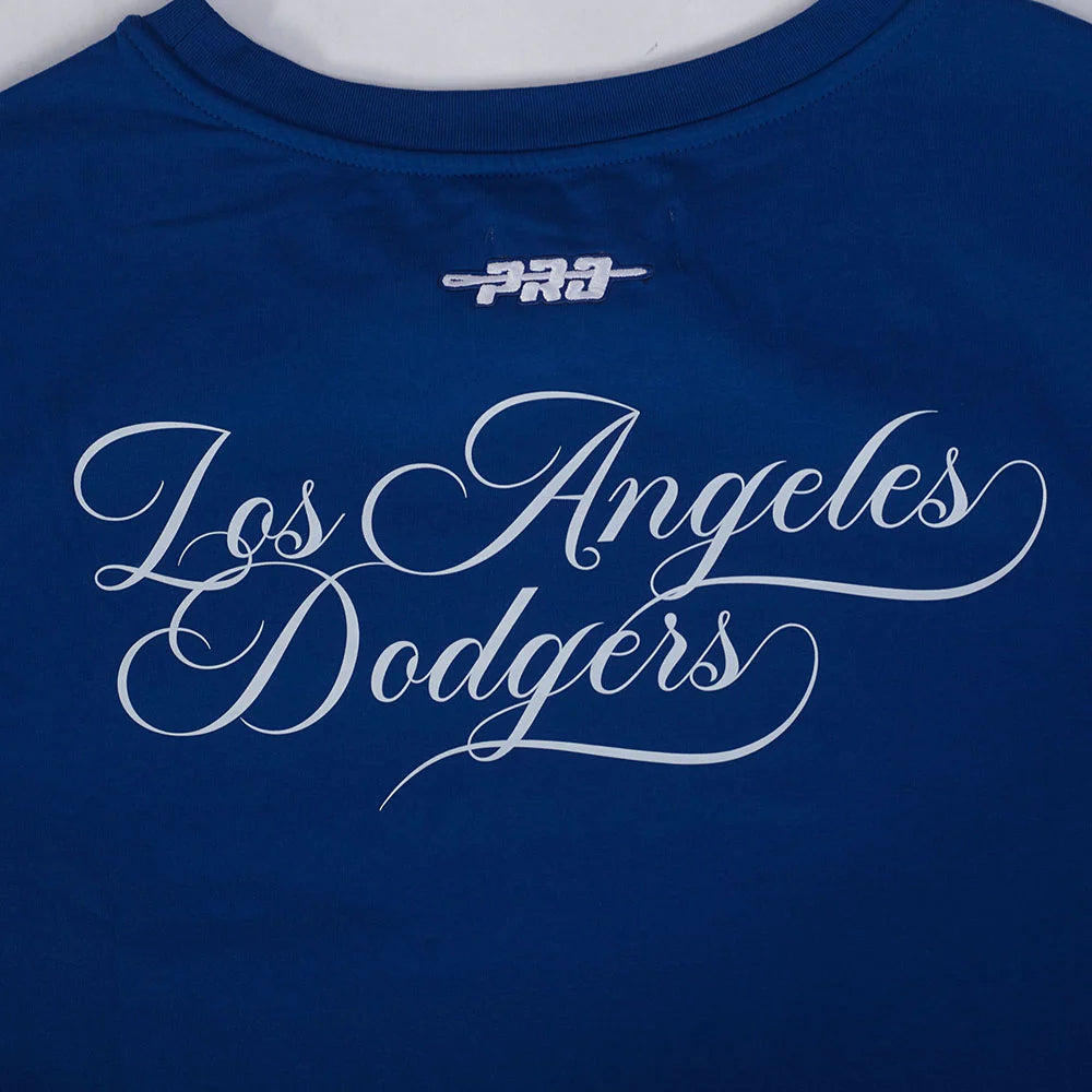 MLB LOS ANGELES DODGERS SUGAR SKULL WOMEN'S SINGLE JERSEY BOXY TOP