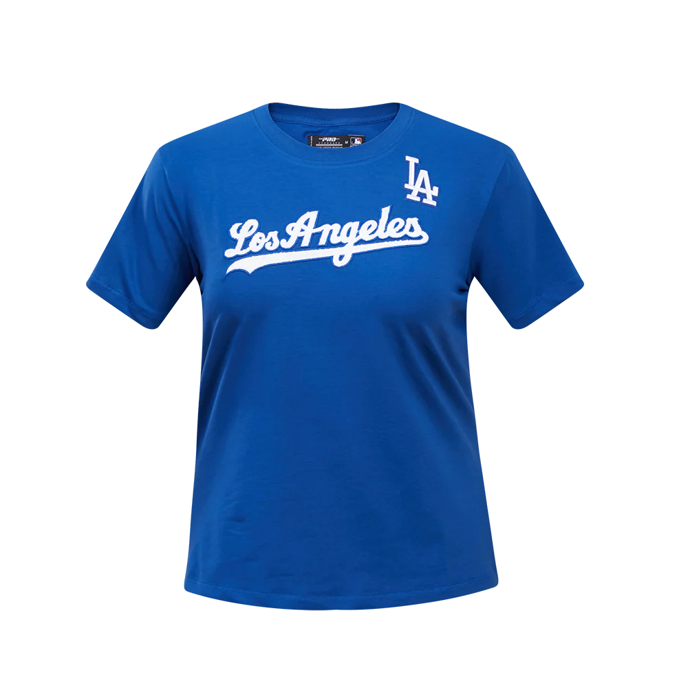 MLB LOS ANGELES DODGERS CLASSIC SHORT SLEEVE WOMEN'S SINGLE JERSEY SLIM FIT TOP