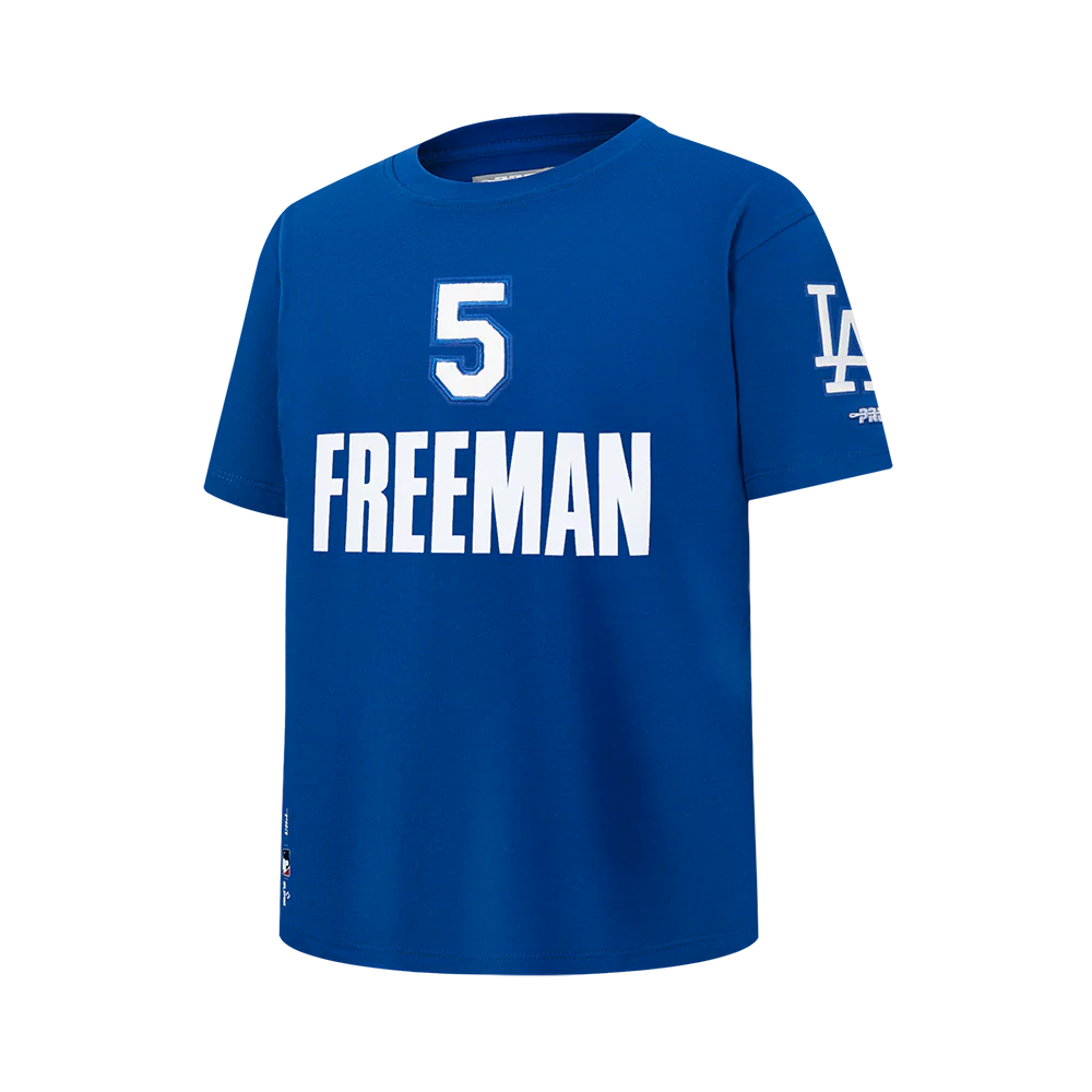 MLB LOS ANGELES DODGERS FREDDIE FREEMAN #5 CLASSIC PLAYER NAME AND NUMBER BIG BOYS SHORT SLEEVE TOP