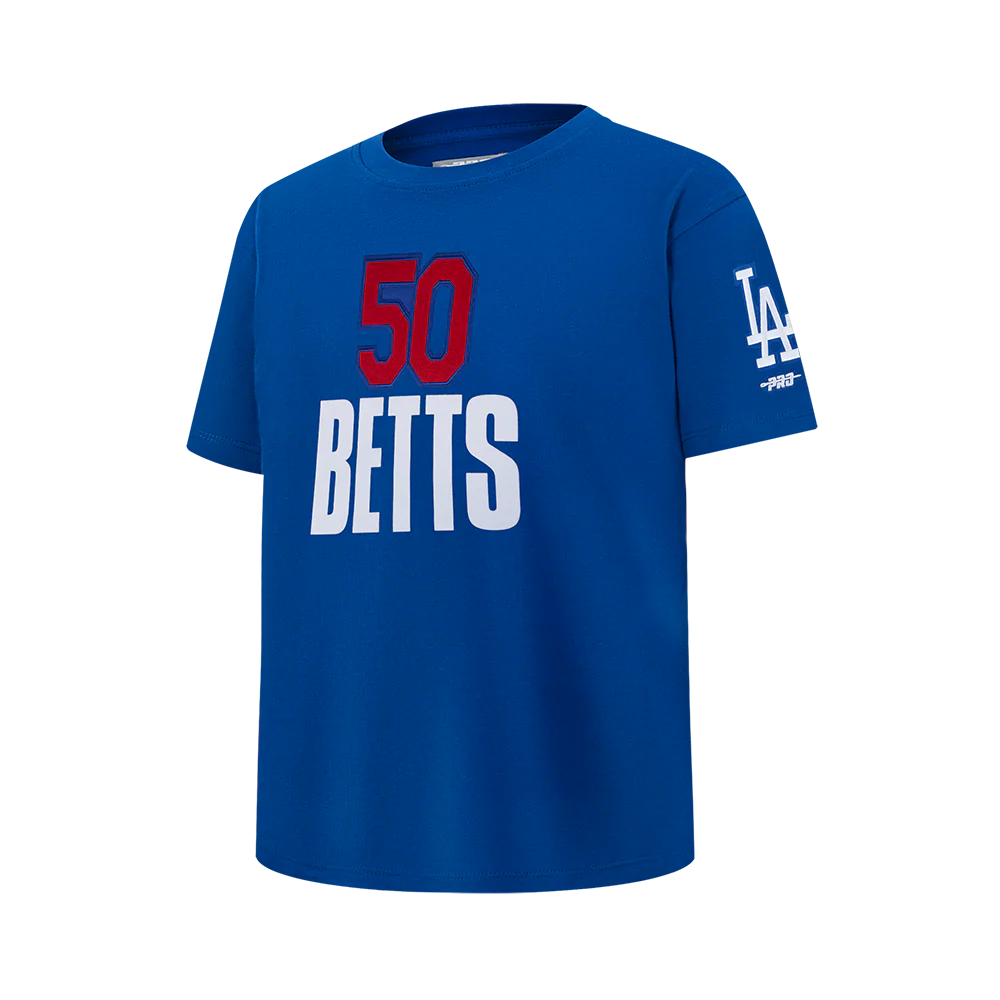 MLB LOS ANGELES DODGERS MOOKIE BETTS #50 CLASSIC PLAYER NAME AND NUMBER BIG BOYS SHORT SLEEVE TOP