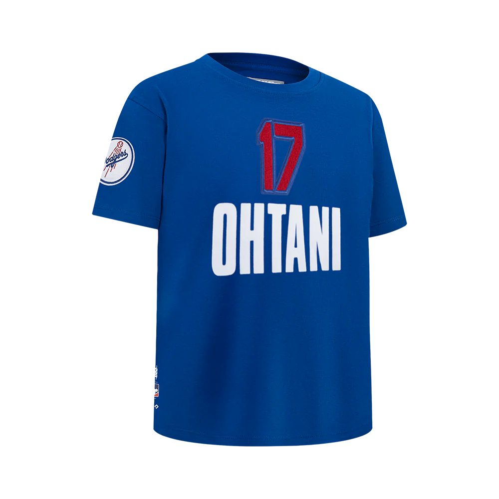 MLB LOS ANGELES DODGERS SHOHEI OHTANI #17 CLASSIC PLAYER NAME AND NUMBER BIG BOYS SHORT SLEEVE TOP