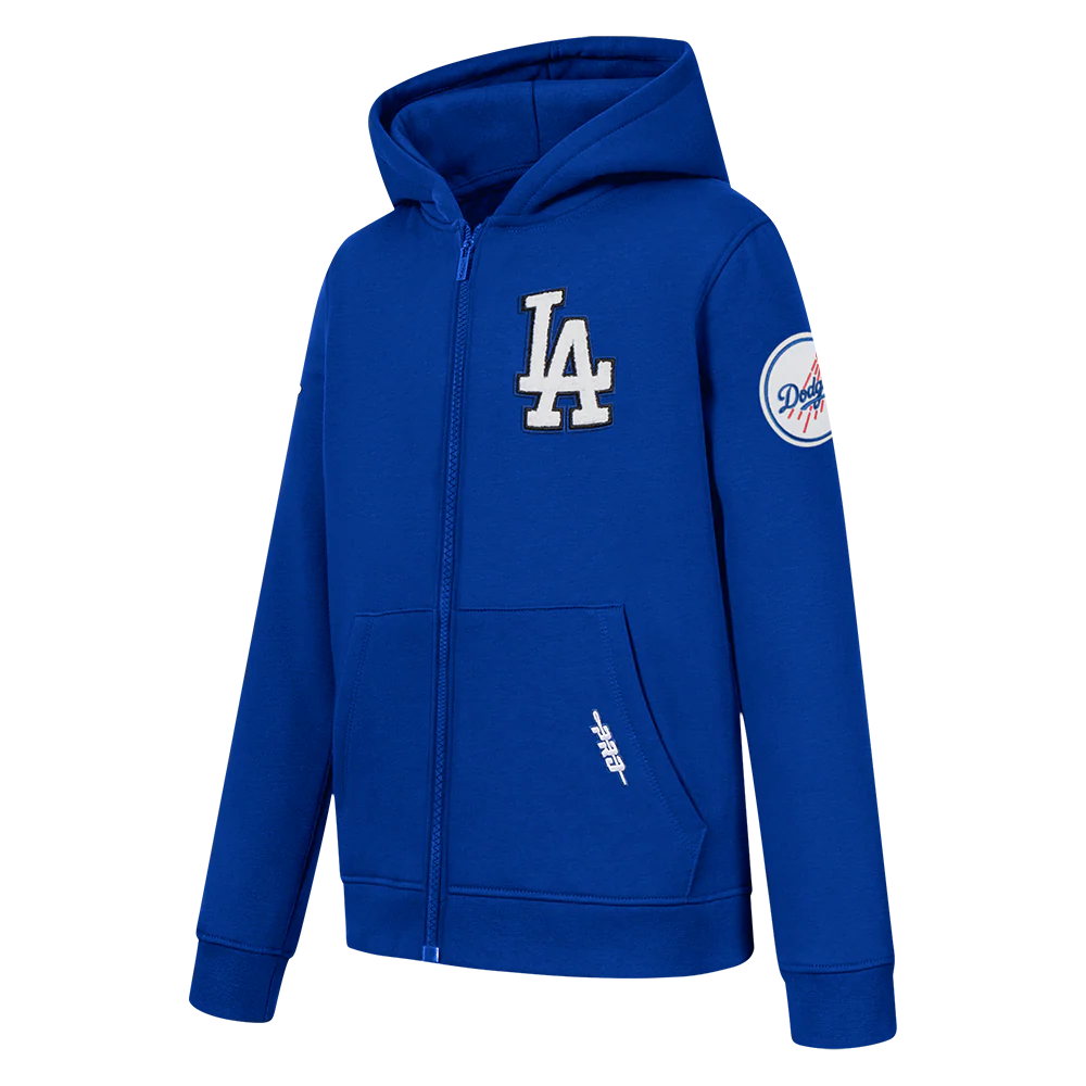 MLB LOS ANGELES DODGERS CLASSIC BIG BOYS FLEECE FULL ZIP HOODIE