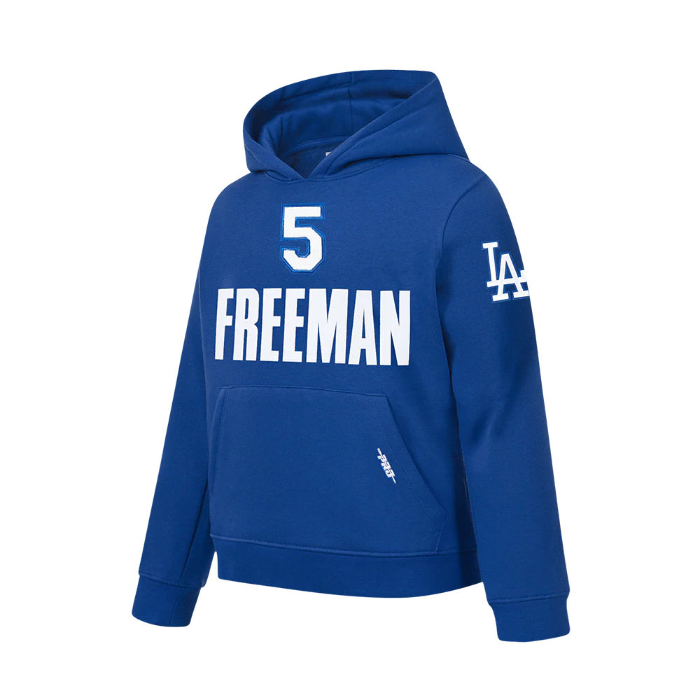 MLB LOS ANGELES DODGERS FREDDIE FREEMAN #5 CLASSIC PLAYER NAME AND NUMBER BIG BOYS PULLOVER HOODIE
