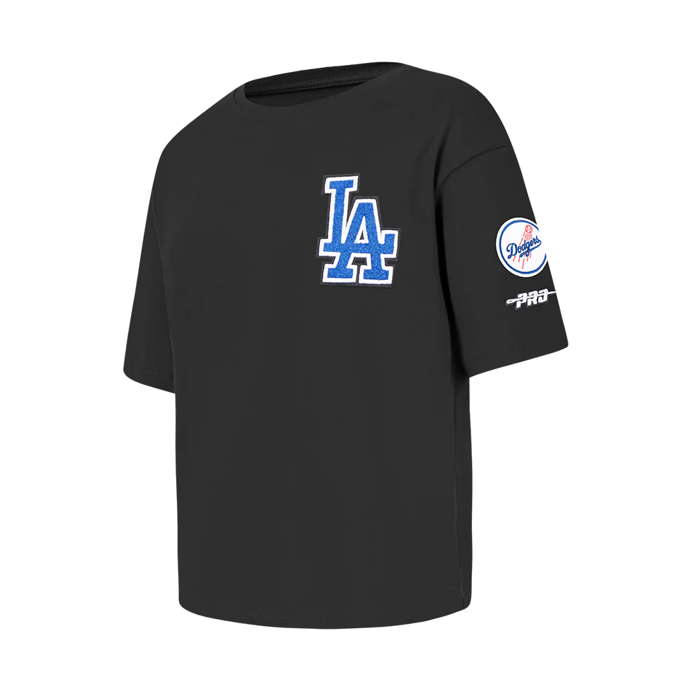 MLB LOS ANGELES DODGERS CLASSIC BIG GIRLS SHORT SLEEVE BOXY TOP