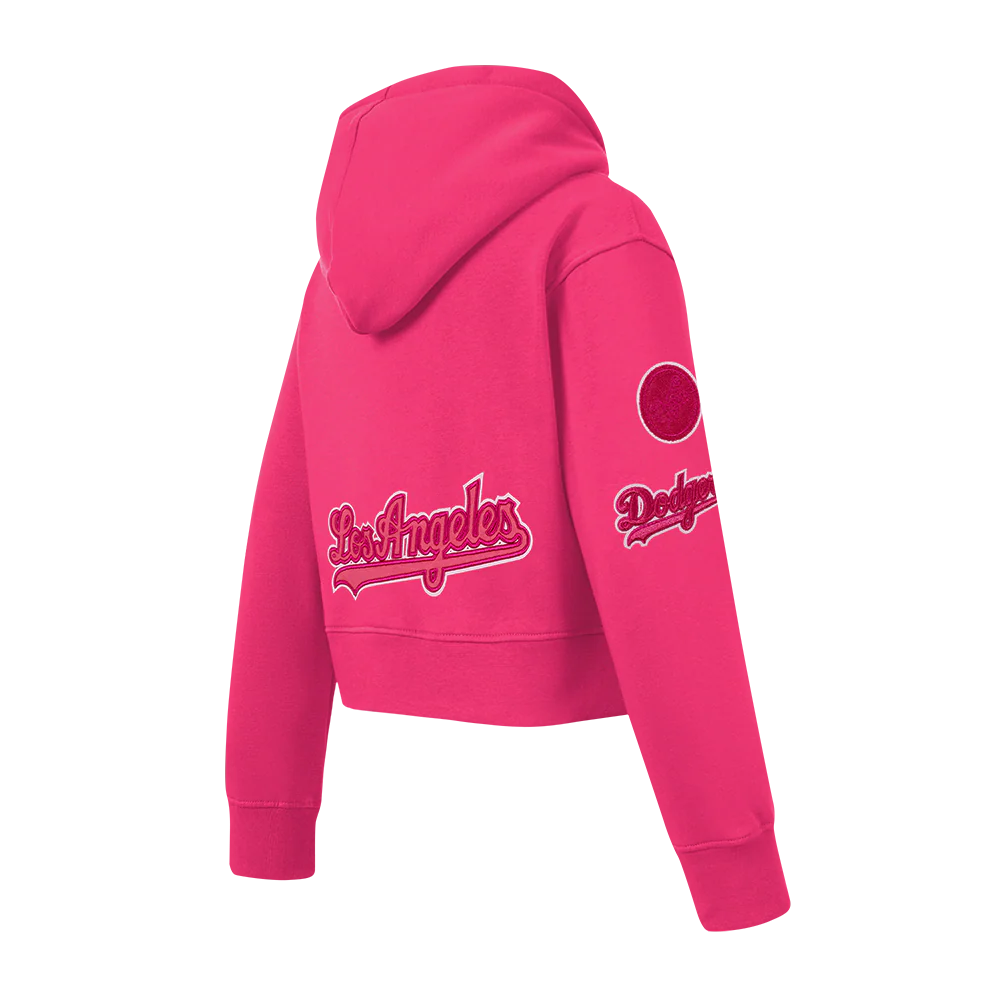 MLB LOS ANGELES DODGERS TRIPLE PINK BIG GIRLS FLEECE PO HOODIE