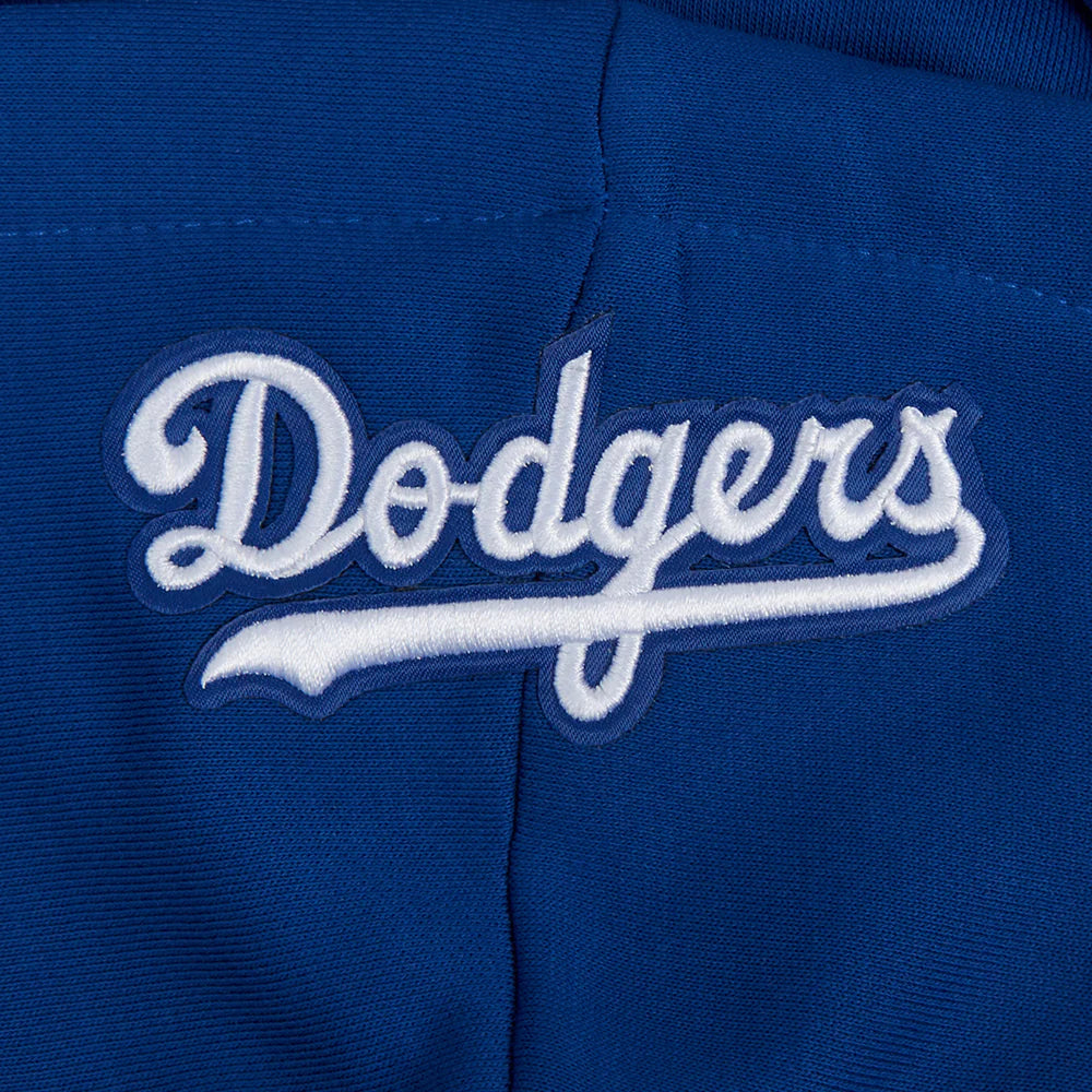MLB LOS ANGELES DODGERS CITY RANSOM WOMEN'S RIB FLEECE CROPPED PULLOVER HOODIE
