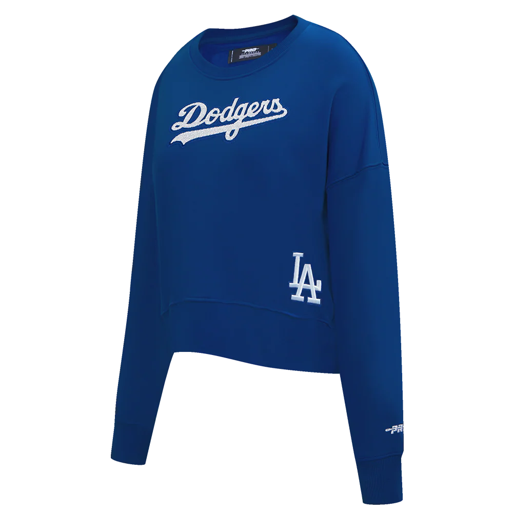 MLB LOS ANGELES DODGERS GAME DAY CLASSICS WOMEN'S DOUBLE KNIT CREWNECK
