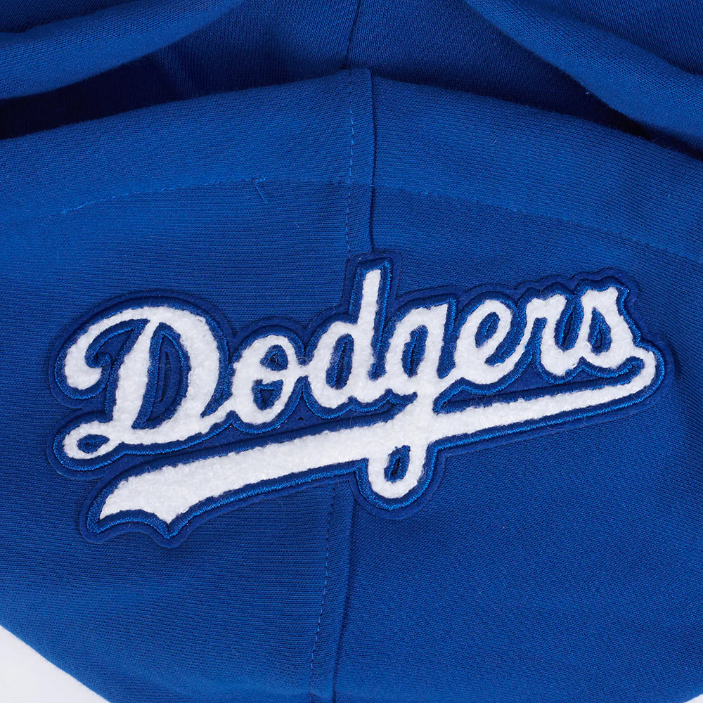 MLB LOS ANGELES DODGERS SUGAR SKULL WOMEN'S FLEECE CROPPED PULLOVER HOODIE