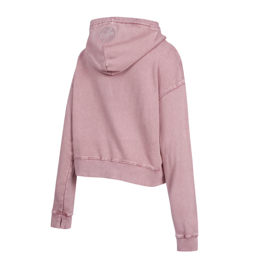 MLB LOS ANGELES DODGERS WASHED CLASSIC WOMEN'S ENZYME WASH FT CROPPED