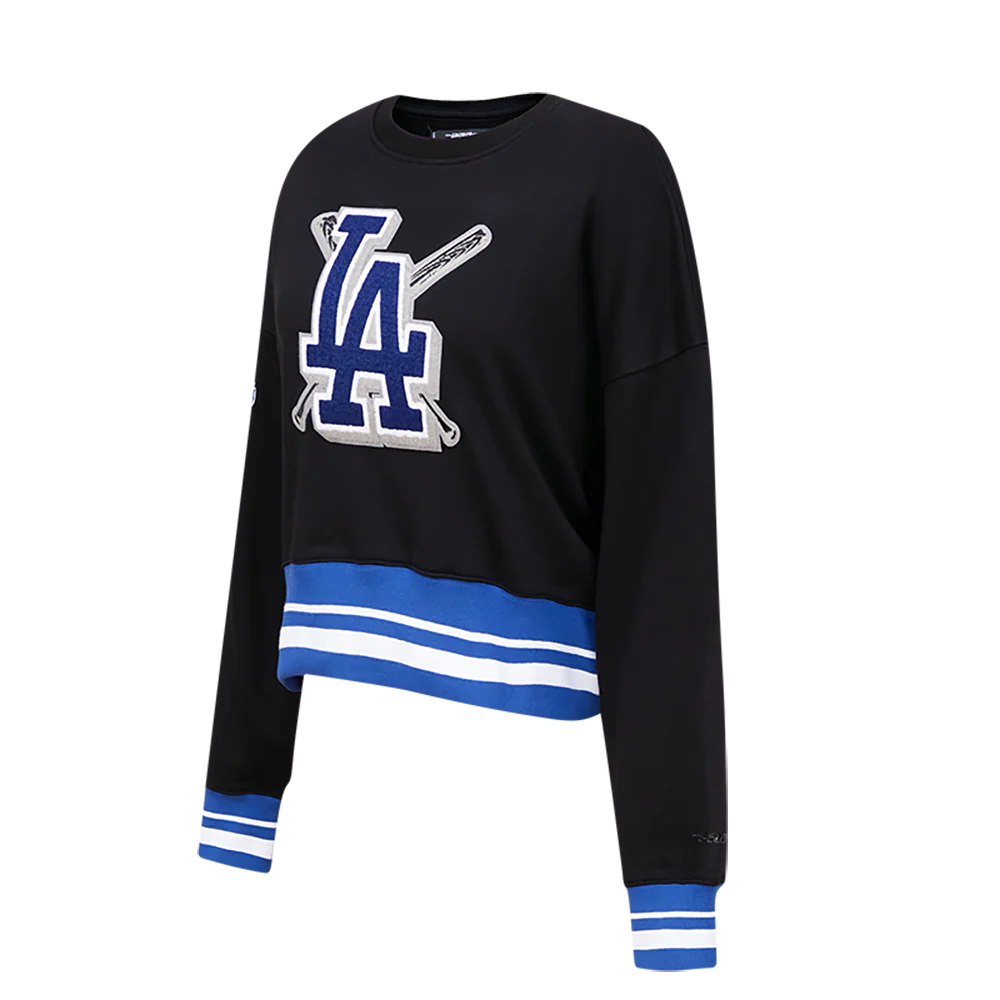 MLB LOS ANGELES DODGERS MASHUP WOMEN'S RIB CREWNECK