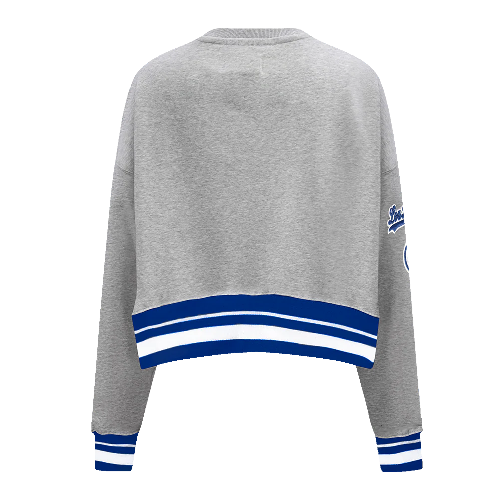 MLB LOS ANGELES DODGERS MASHUP WOMEN'S RIB CREWNECK