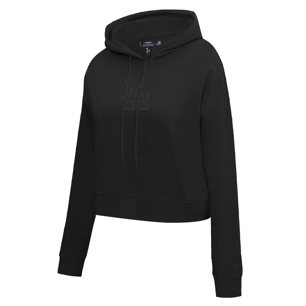 MLB LOS ANGELES DODGERS NEUTRAL CROPPED WOMEN'S PULLOVER HOODIE