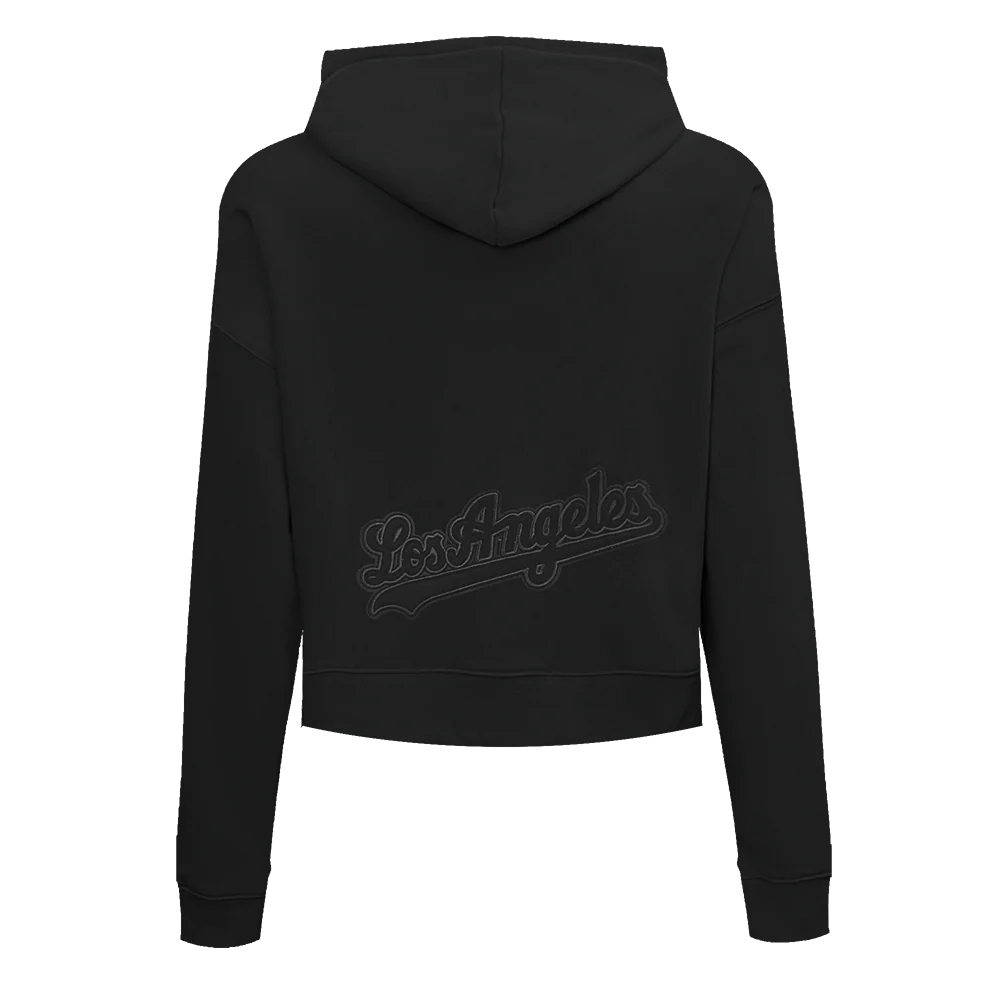 MLB LOS ANGELES DODGERS NEUTRAL CROPPED WOMEN'S PULLOVER HOODIE