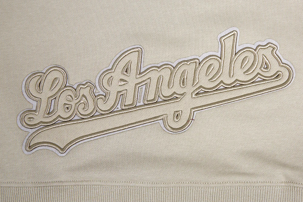 MLB LOS ANGELES DODGERS NEUTRAL WOMEN'S CROPPED PULLOVER HOODIE