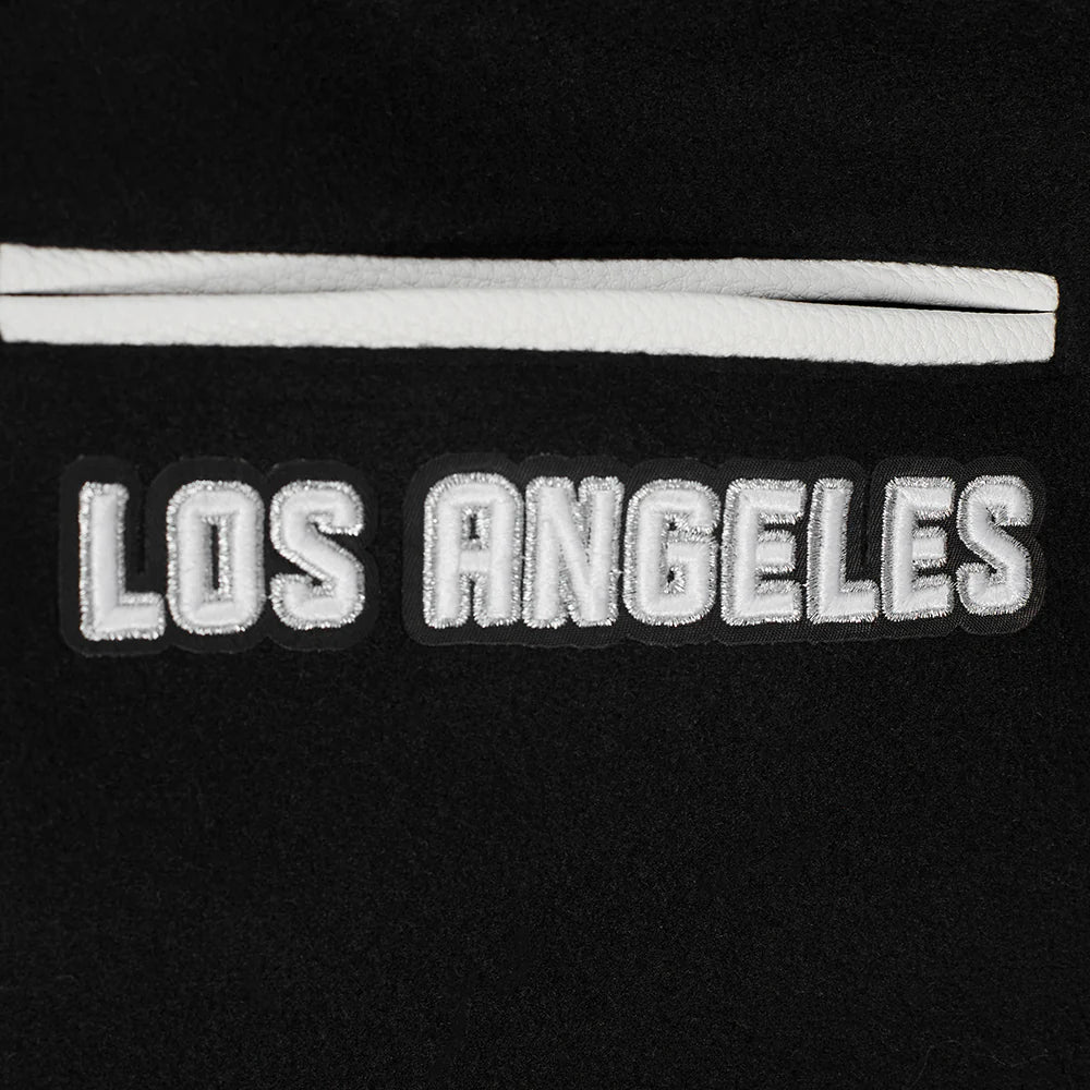 MLB LOS ANGELES DODGERS PEARLS WOMEN'S RIB WOOL VARSITY JACKET