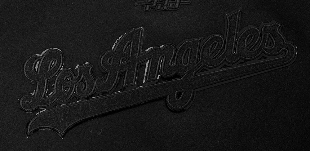 MLB LOS ANGELES DODGERS TRIPLE BLACK WOOL WOMEN'S VARSITY JACKET