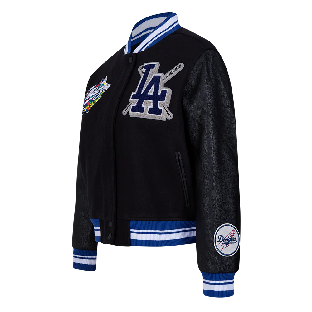 MLB LOS ANGELES DODGERS MASHUP WOMEN'S RIB WOOL VARSITY JACKET