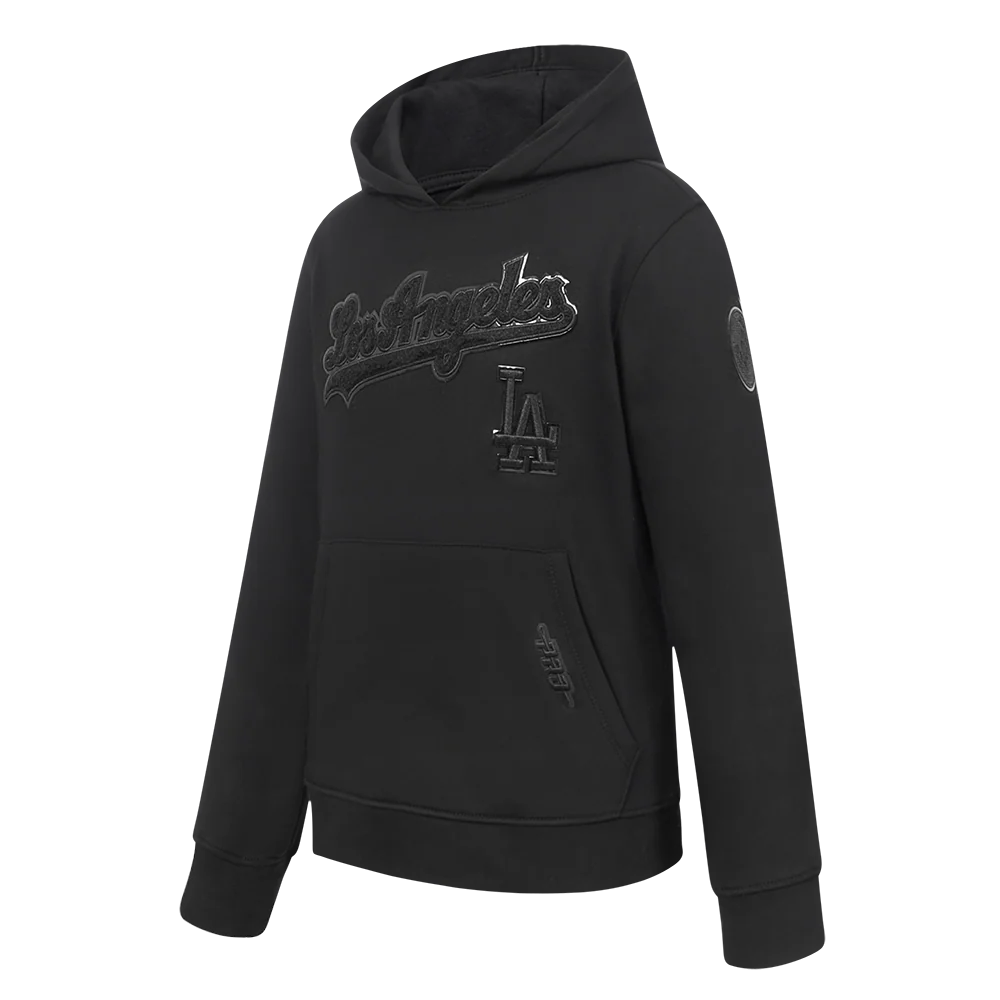 MLB LOS ANGELES DODGERS TRIPLE BLACK LITTLE BOYS FLEECE PO HOODIE
