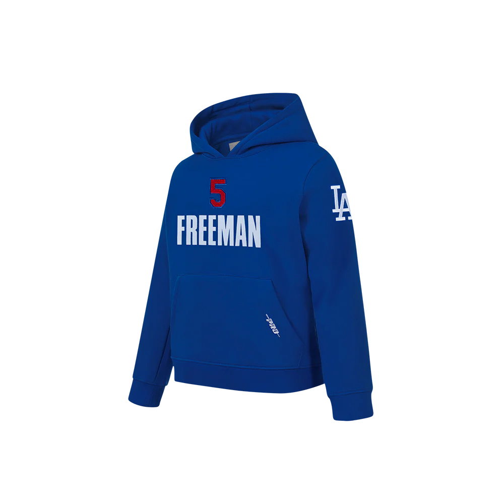 MLB LOS ANGELES DODGERS FREDDIE FREEMAN #5 CLASSIC PLAYER NAME AND NUMBER LITTLE BOYS PULLOVER HOODIE