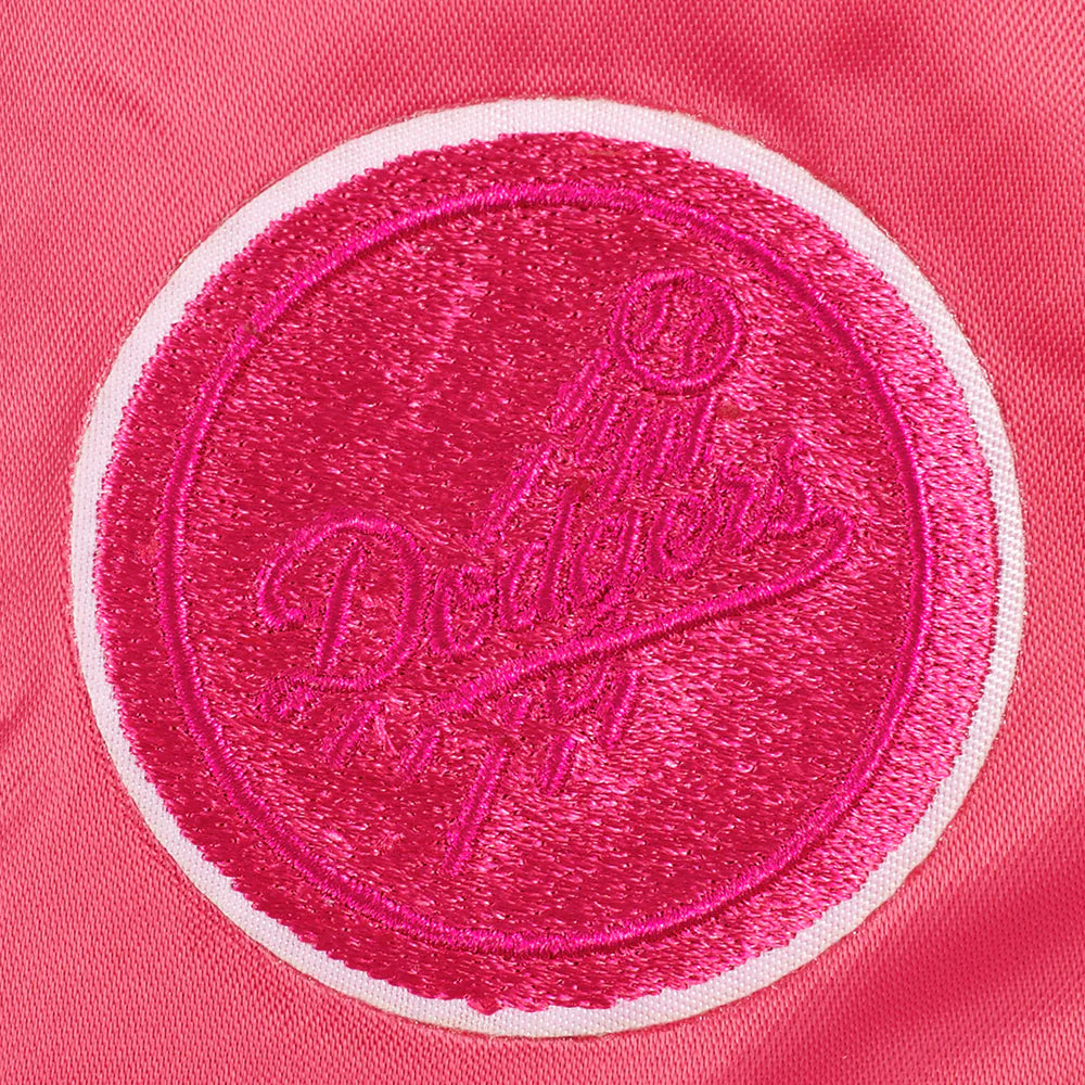 MLB LOS ANGELES DODGERS TRIPLE PINK LITTLE GIRLS SATIN JACKET
