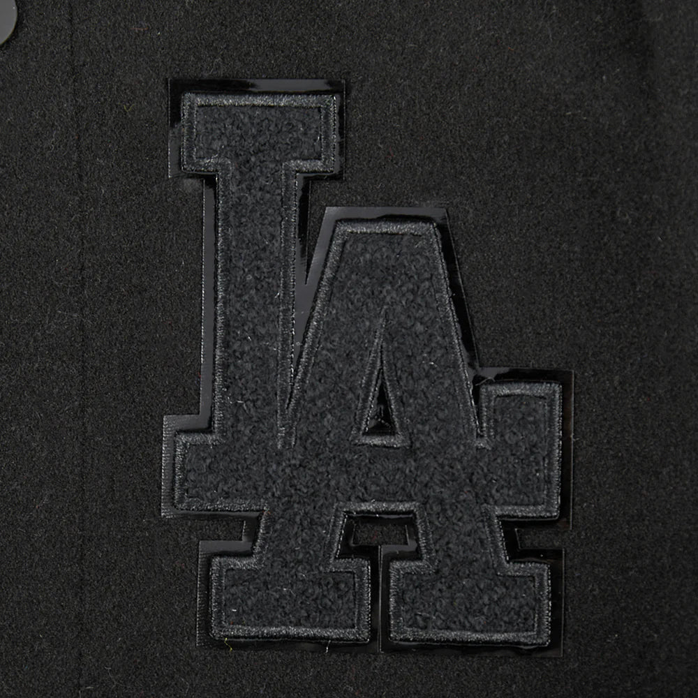 MLB LOS ANGELES DODGERS TRIPLE BLACK LITTLE BOYS WOOL VARSITY JACKET