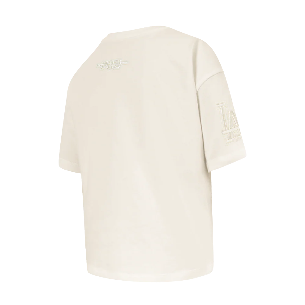 MLB LOS ANGELES DODGERS NEUTRAL LITTLE GIRLS SHORT SLEEVE BOXY TOP