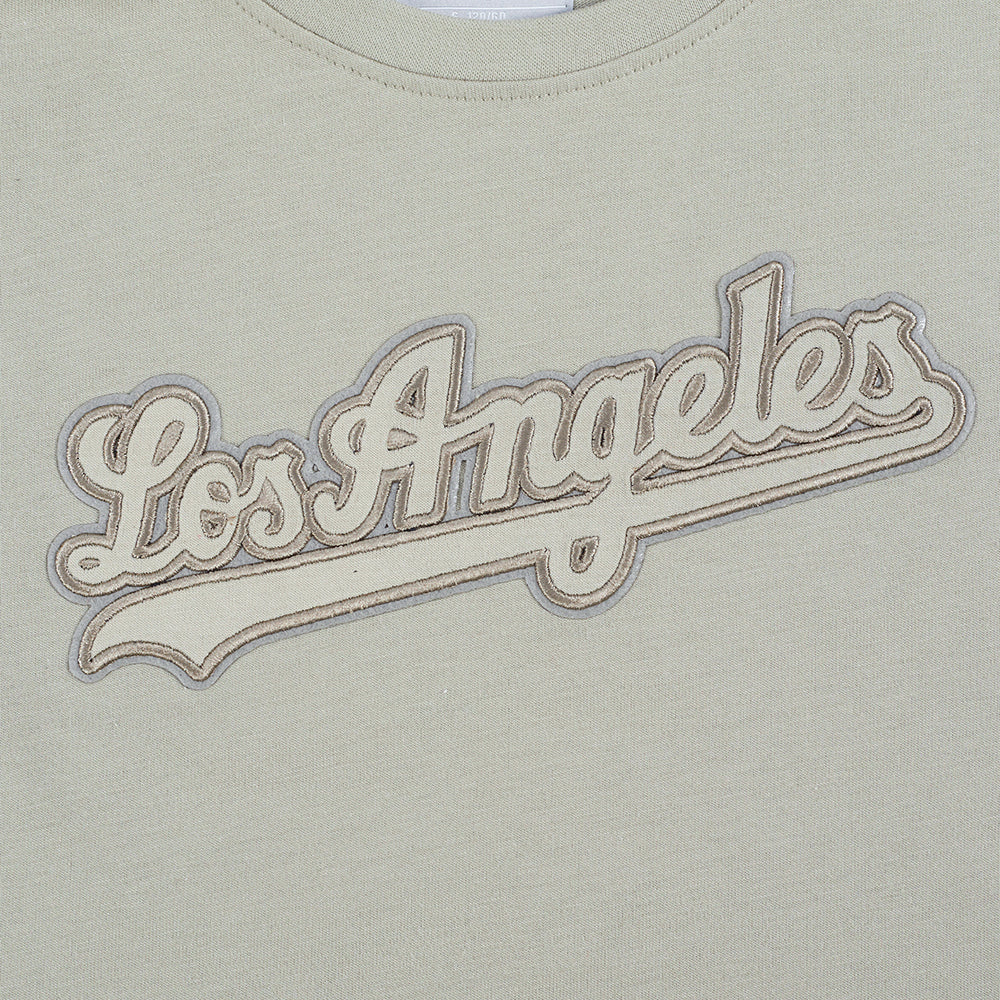 MLB LOS ANGELES DODGERS NEUTRAL LITTLE GIRLS SHORT SLEEVE BOXY TOP