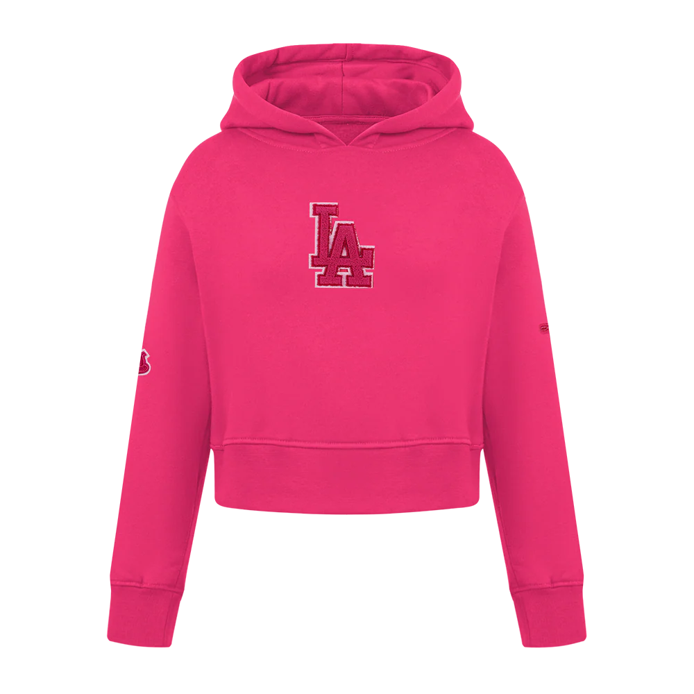 MLB LOS ANGELES DODGERS TRIPLE PINK LITTLE GIRLS FLEECE PO HOODIE