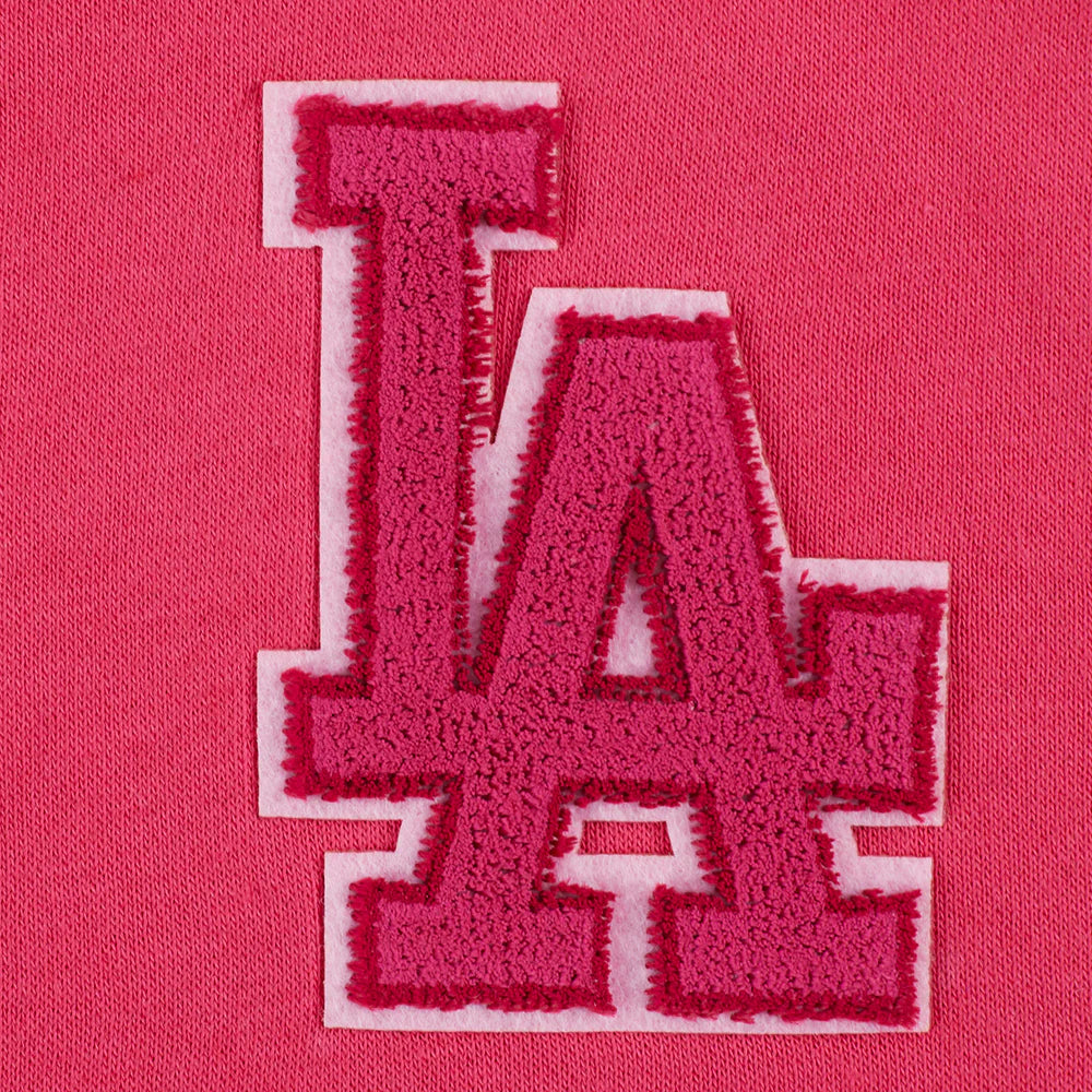 MLB LOS ANGELES DODGERS TRIPLE PINK LITTLE GIRLS FLEECE PO HOODIE