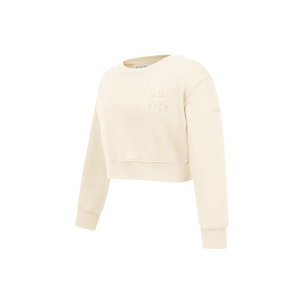 MLB LOS ANGELES DODGERS NEUTRAL LITTLE GIRLS FLEECE CREWNECK