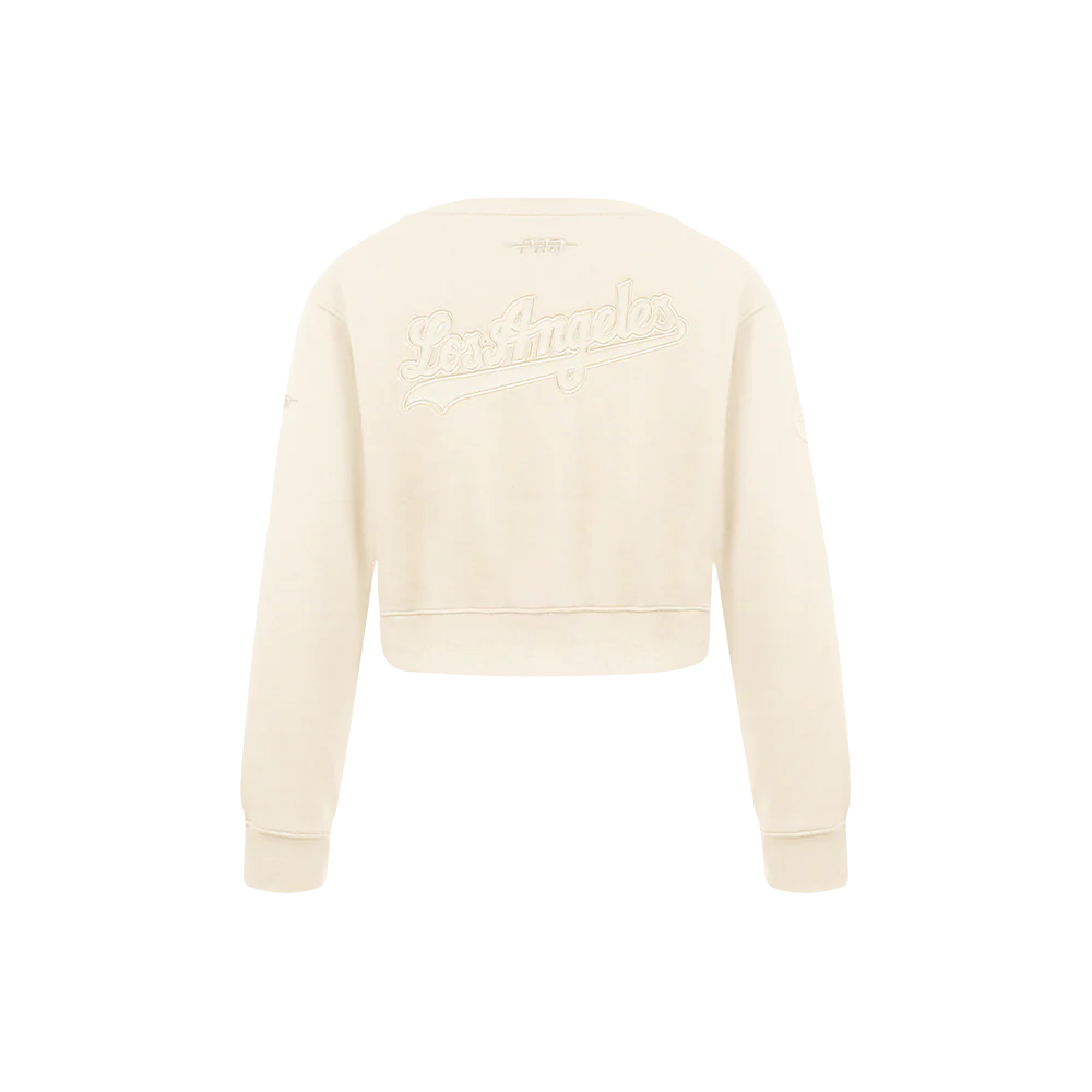 MLB LOS ANGELES DODGERS NEUTRAL LITTLE GIRLS FLEECE CREWNECK