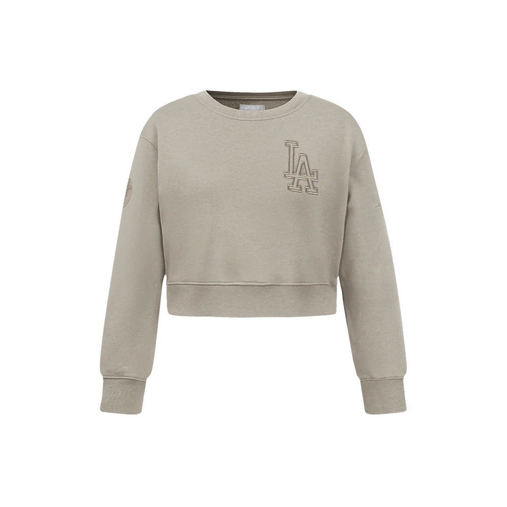 MLB LOS ANGELES DODGERS NEUTRAL LITTLE GIRLS FLEECE CREWNECK