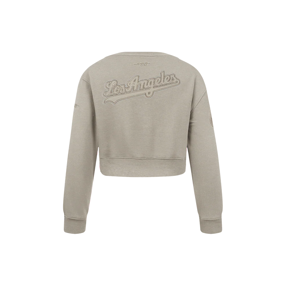 MLB LOS ANGELES DODGERS NEUTRAL LITTLE GIRLS FLEECE CREWNECK