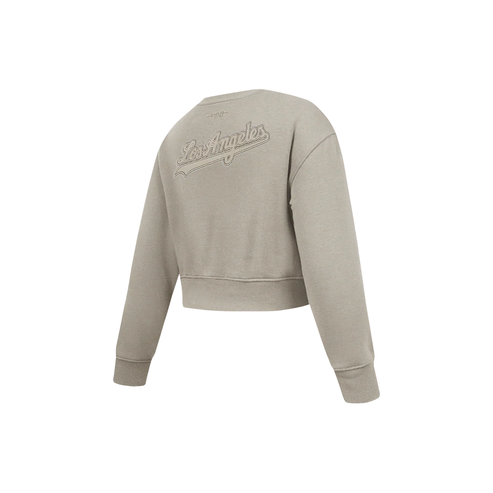 MLB LOS ANGELES DODGERS NEUTRAL LITTLE GIRLS FLEECE CREWNECK