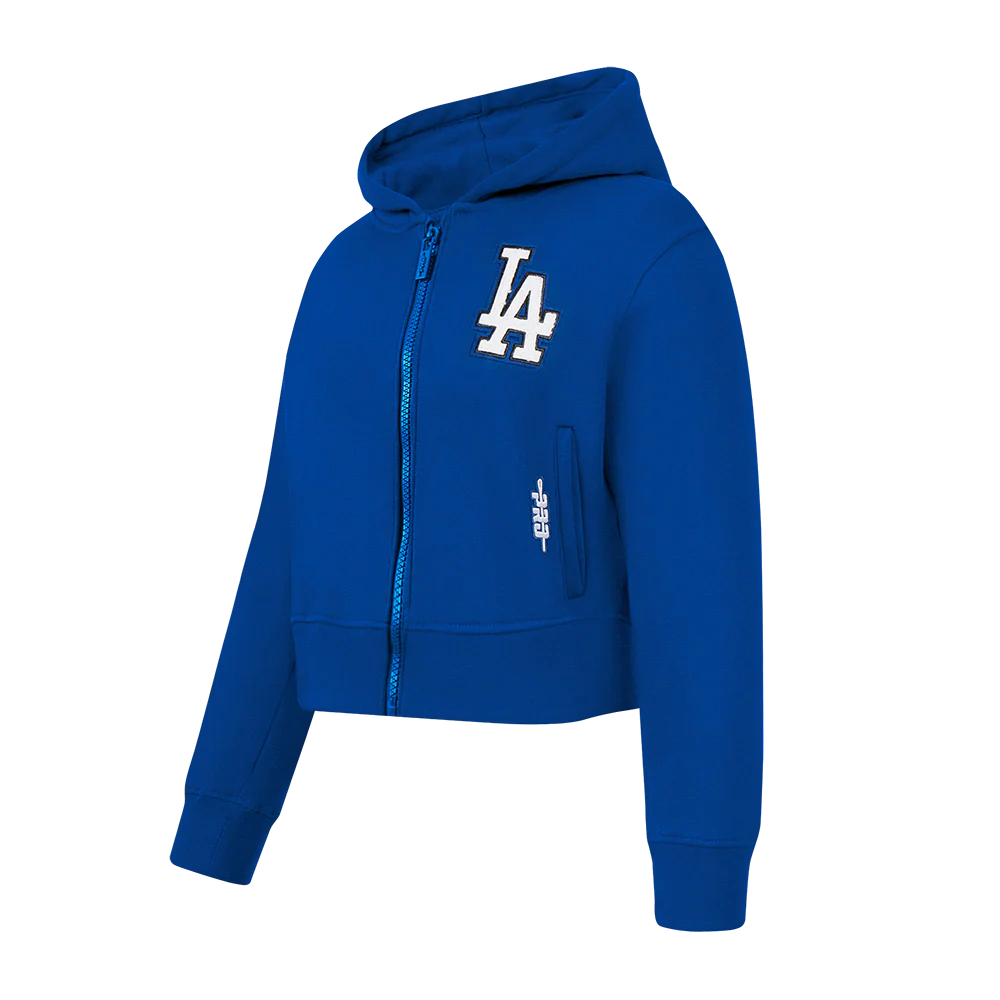 MLB LOS ANGELES DODGERS CLASSIC LITTLE GIRLS FLEECE FZ HOODIE