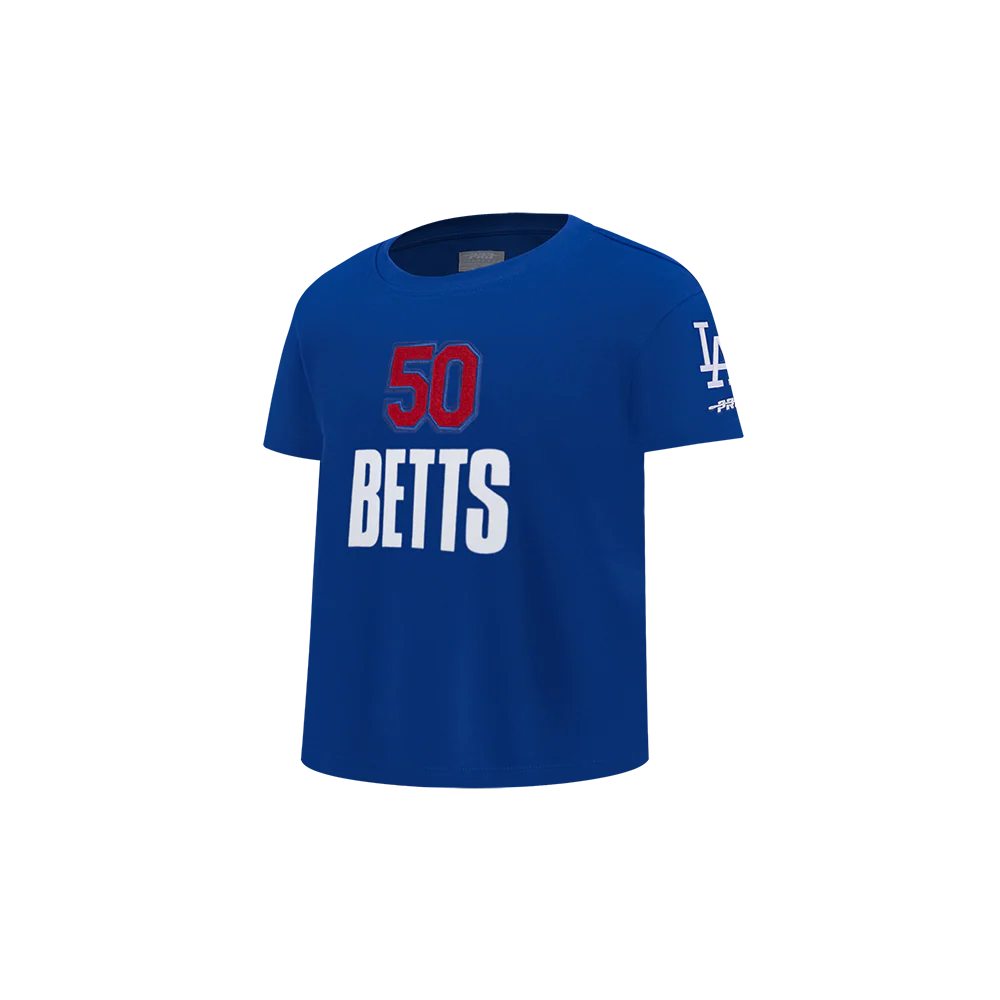 MLB LOS ANGELES DODGERS MOOKIE BETTS #50 CLASSIC PLAYER NAME AND NUMBER TODDLER BOYS SHORT SLEEVE TOP