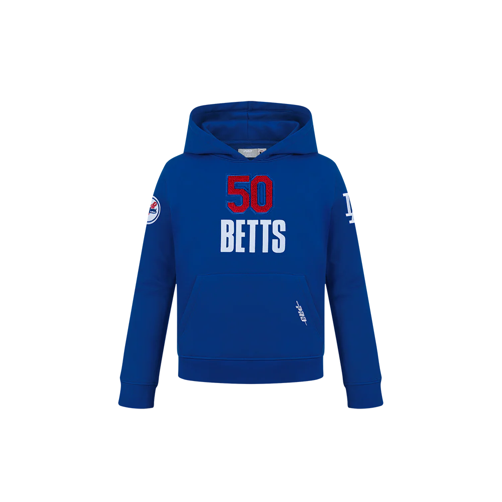 MLB LOS ANGELES DODGERS MOOKIE BETTS #50 CLASSIC PLAYER NAME AND NUMBER TODDLER BOYS PULLOVER HOODIE