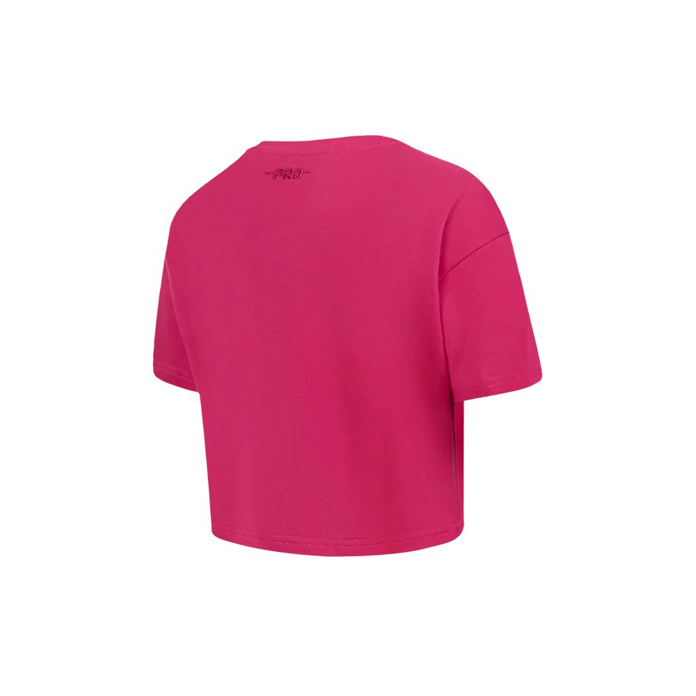 MLB LOS ANGELES DODGERS TRIPLE PINK TODDLER GIRLS SHORT SLEEVE BOXY TOP