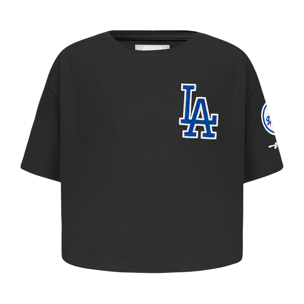 MLB LOS ANGELES DODGERS CLASSIC TODDLER GIRLS SHORT SLEEVE BOXY TOP