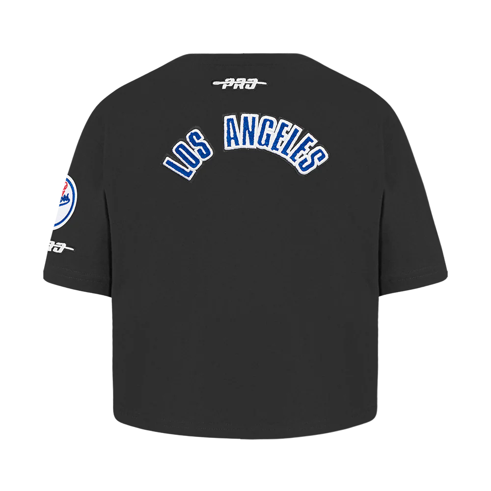 MLB LOS ANGELES DODGERS CLASSIC TODDLER GIRLS SHORT SLEEVE BOXY TOP