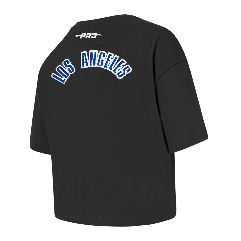 MLB LOS ANGELES DODGERS CLASSIC TODDLER GIRLS SHORT SLEEVE BOXY TOP