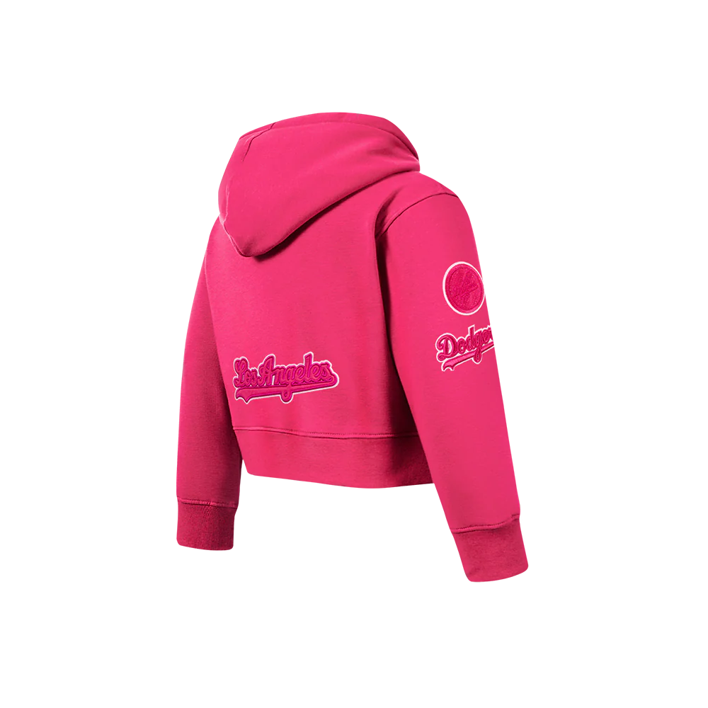 MLB LOS ANGELES DODGERS TRIPLE PINK TODDLER GIRLS FLEECE PO HOODIE