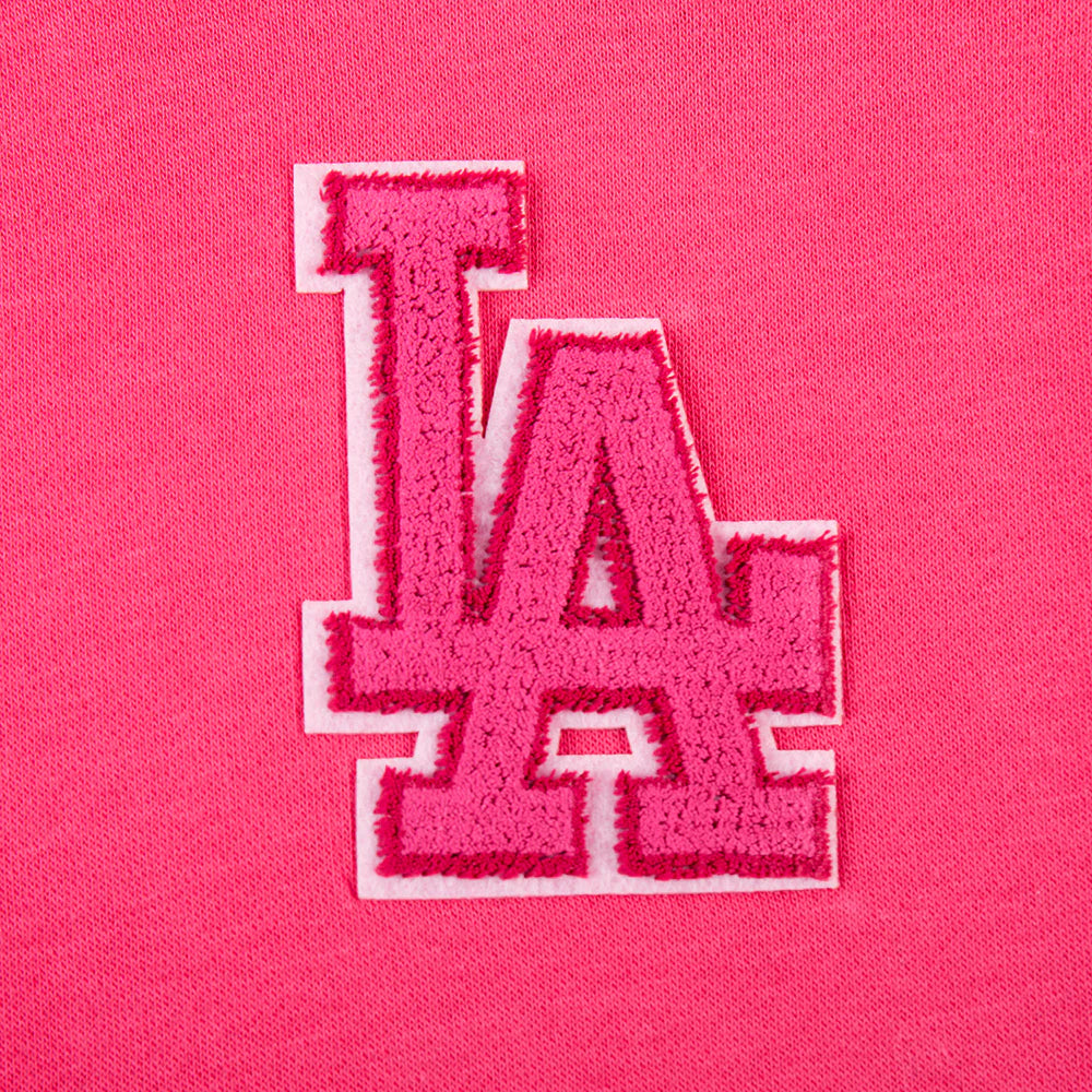 MLB LOS ANGELES DODGERS TRIPLE PINK TODDLER GIRLS FLEECE PO HOODIE